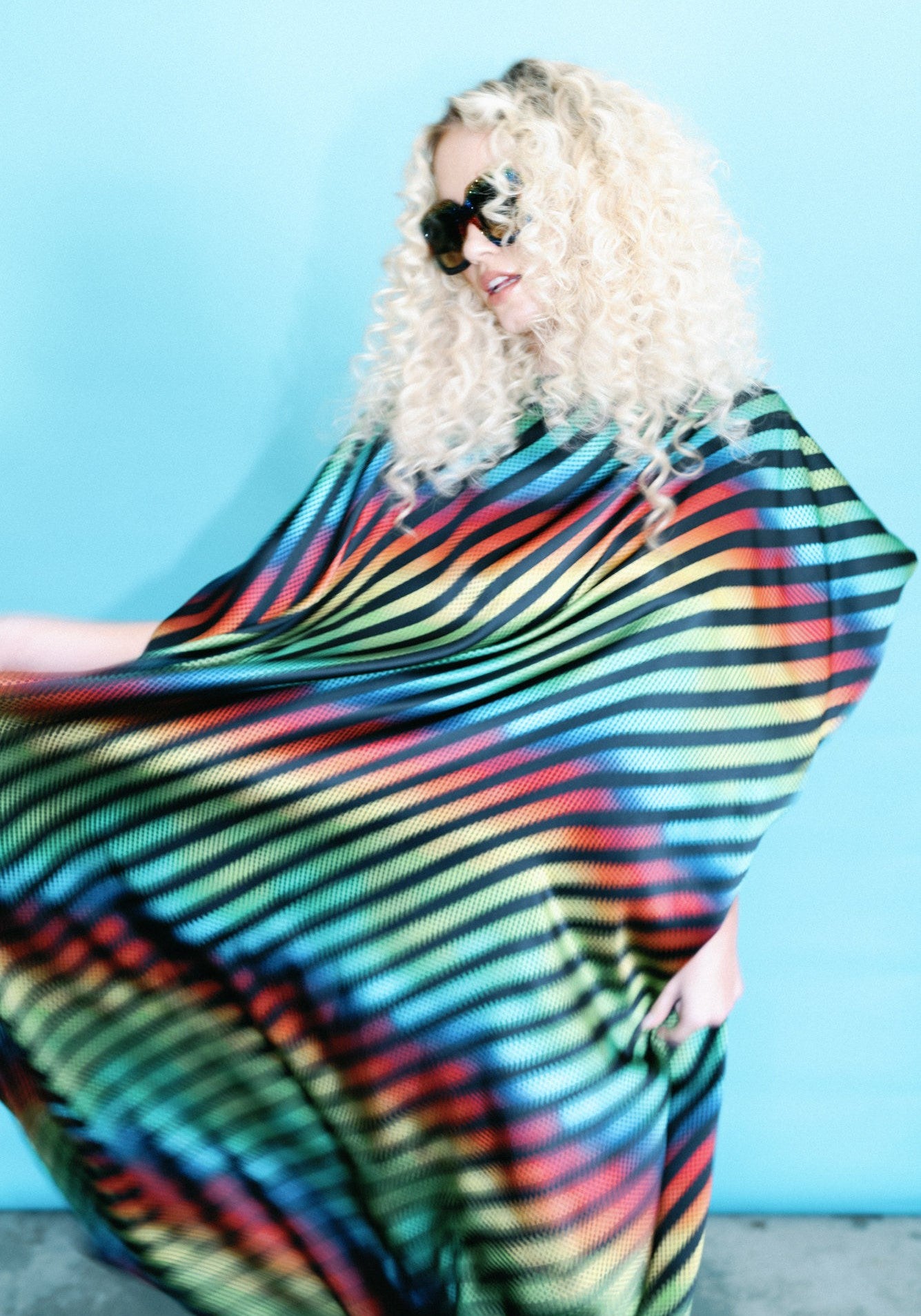 Silk Kaftan in Disco