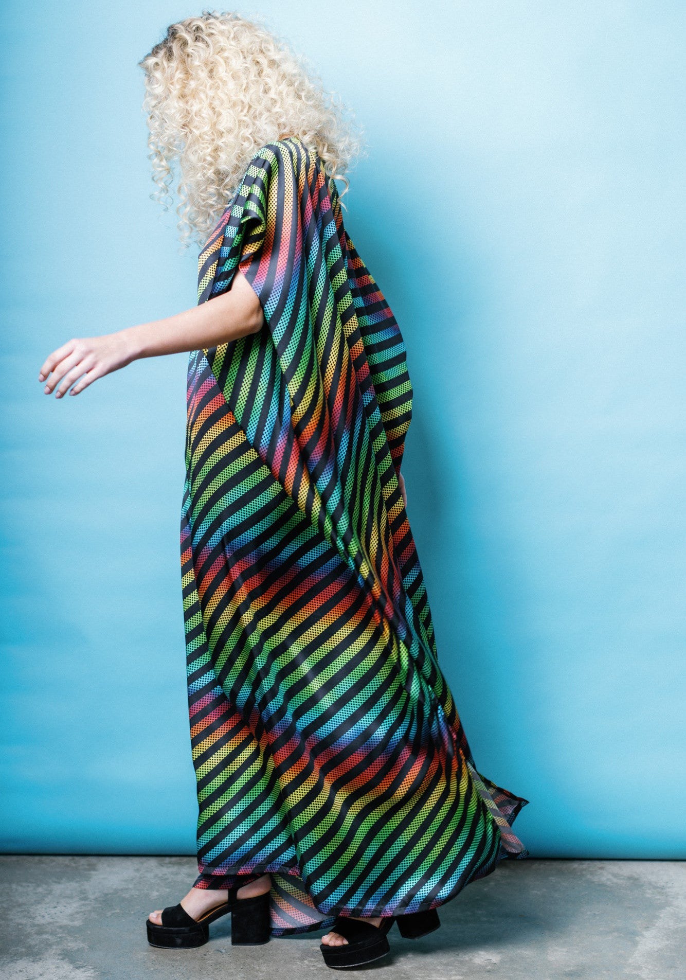 Silk Kaftan in Disco