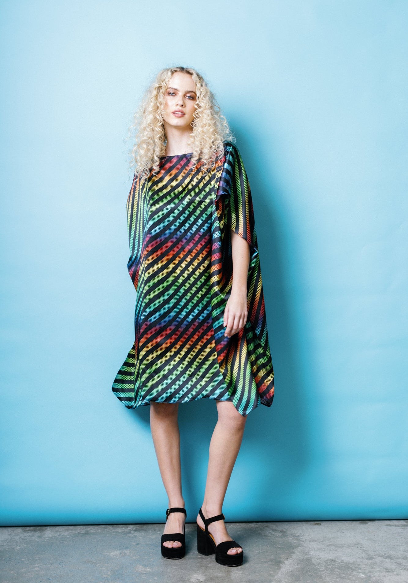 Silk Kaftan Mini in Disco