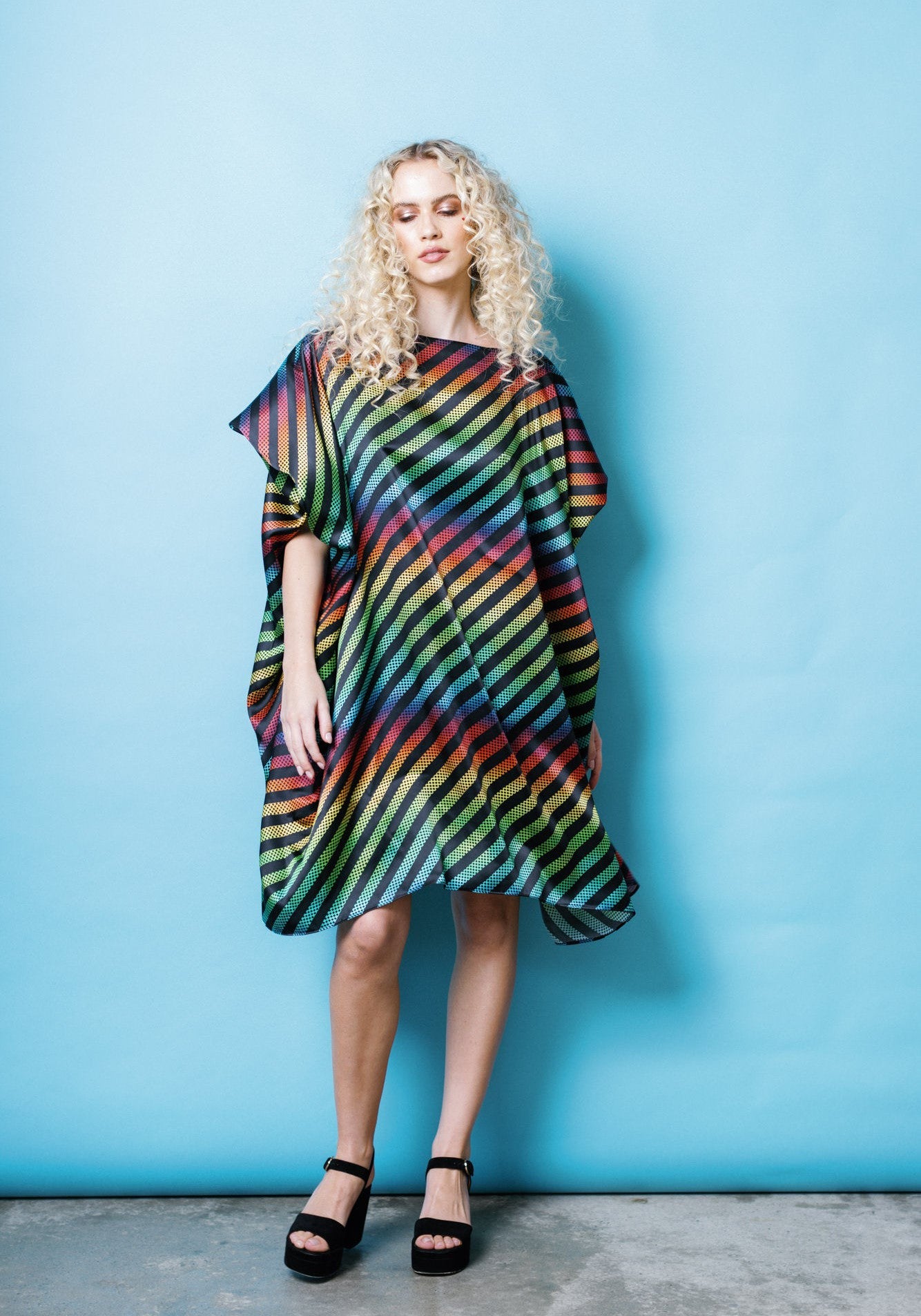Silk Kaftan Mini in Disco