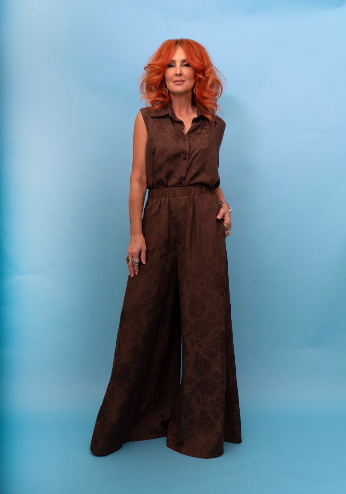 Culottes in Chocolate Rosa Jacquard