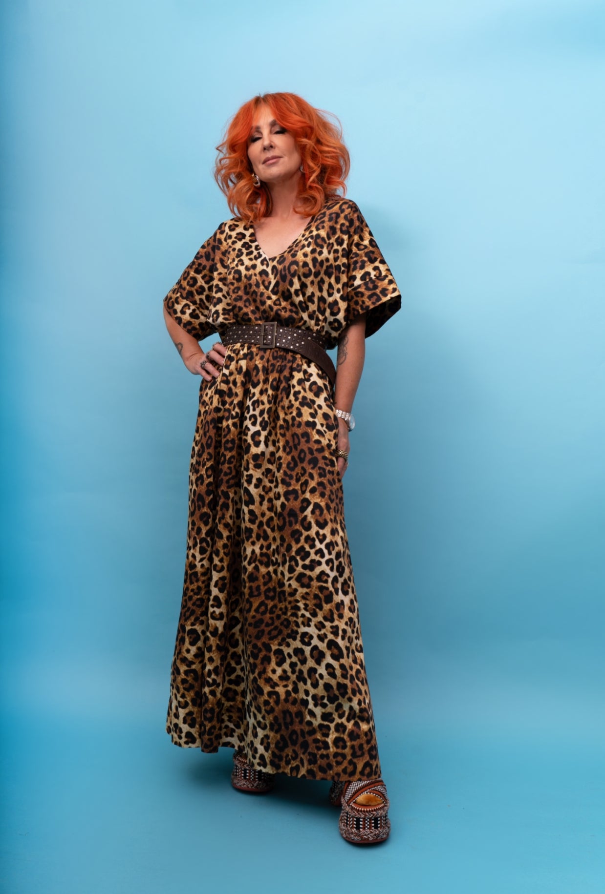 Full Skirt in Bronze Leopard