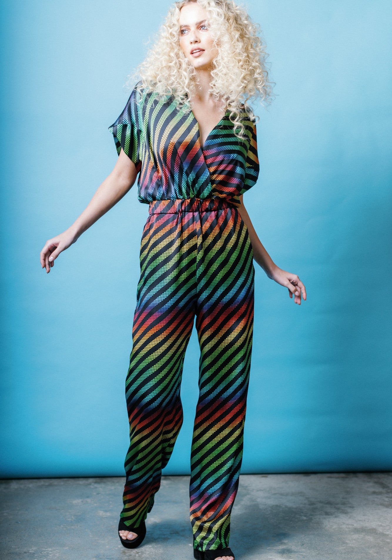 Silk Luxe Jumpsuit in Disco