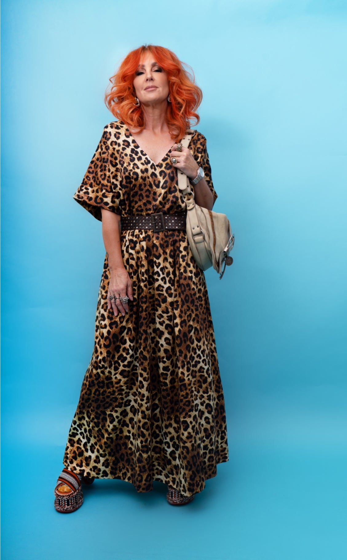 Full Skirt in Bronze Leopard
