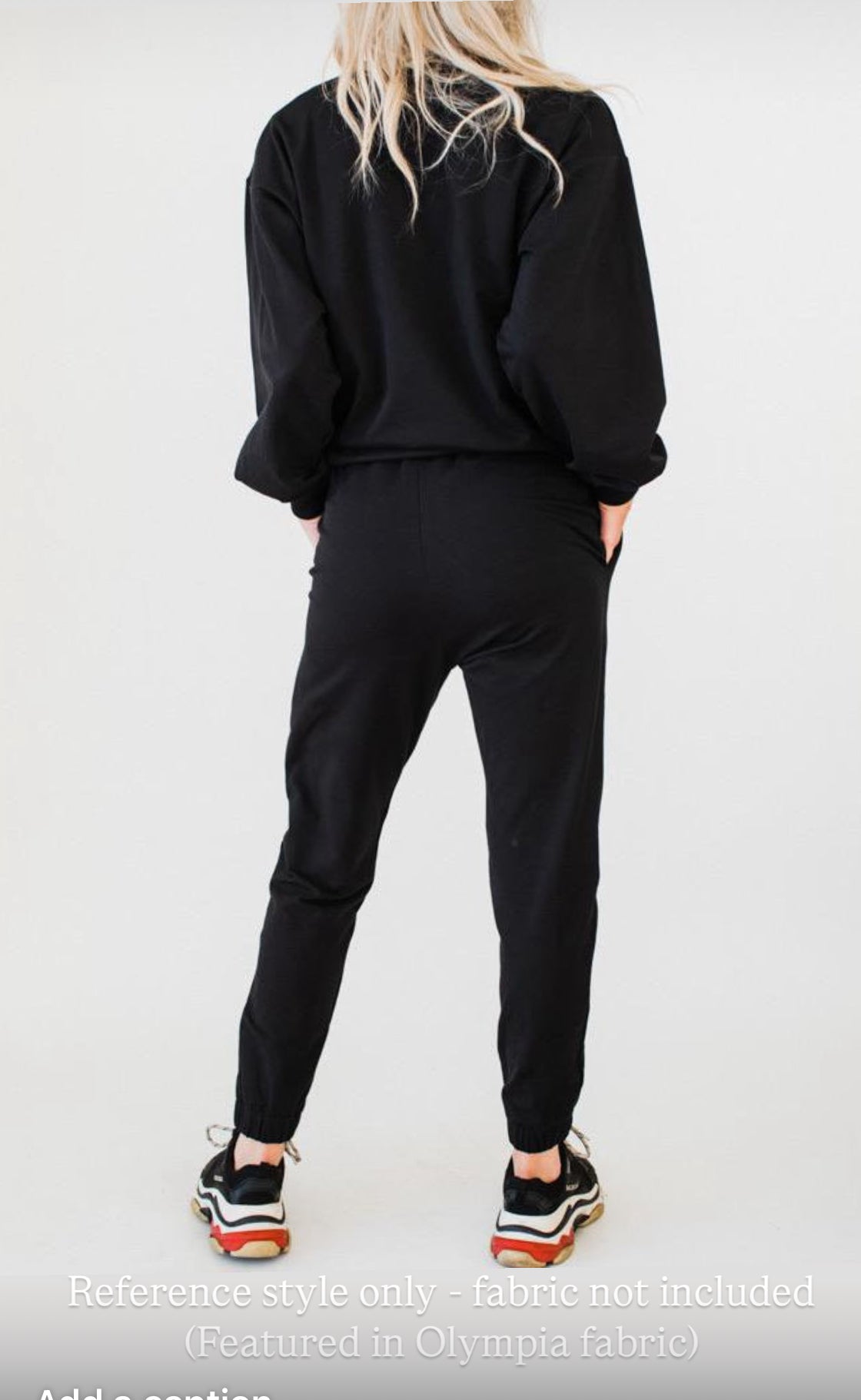 All Star Velvet Sweat Top Black