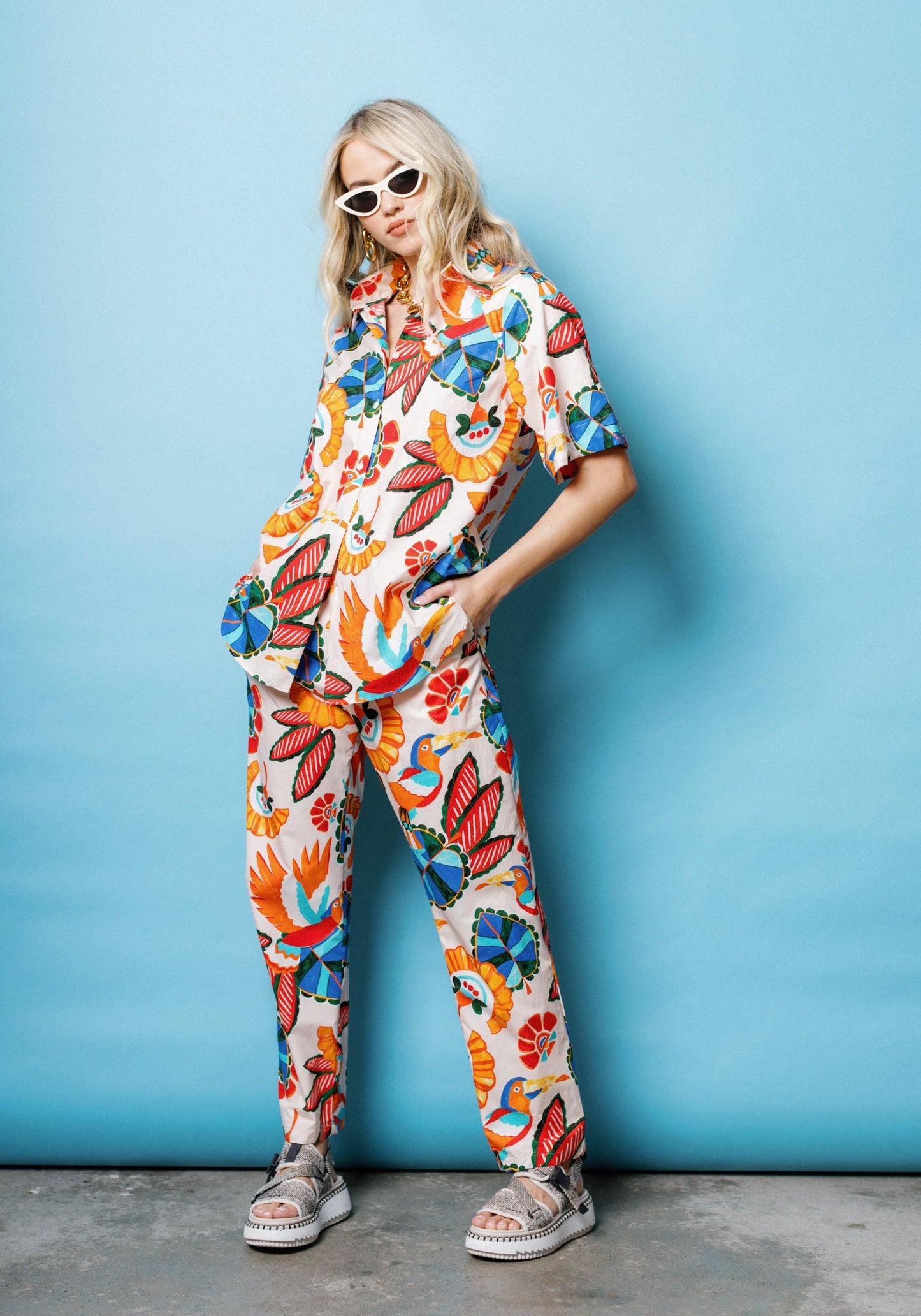 Lounge Pant in Natural Toucan