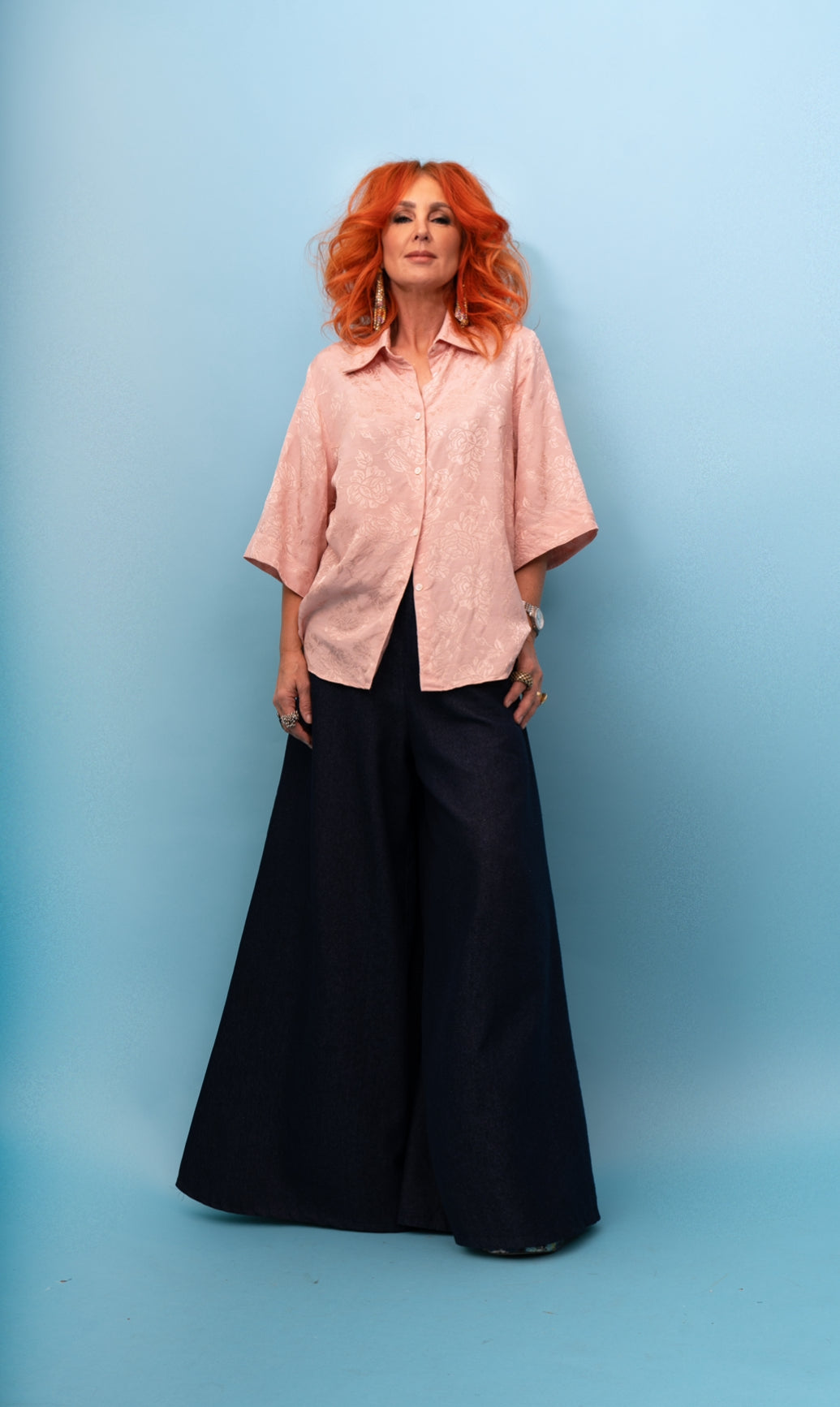 Classic Shirt in Pink Rosa Jacquard