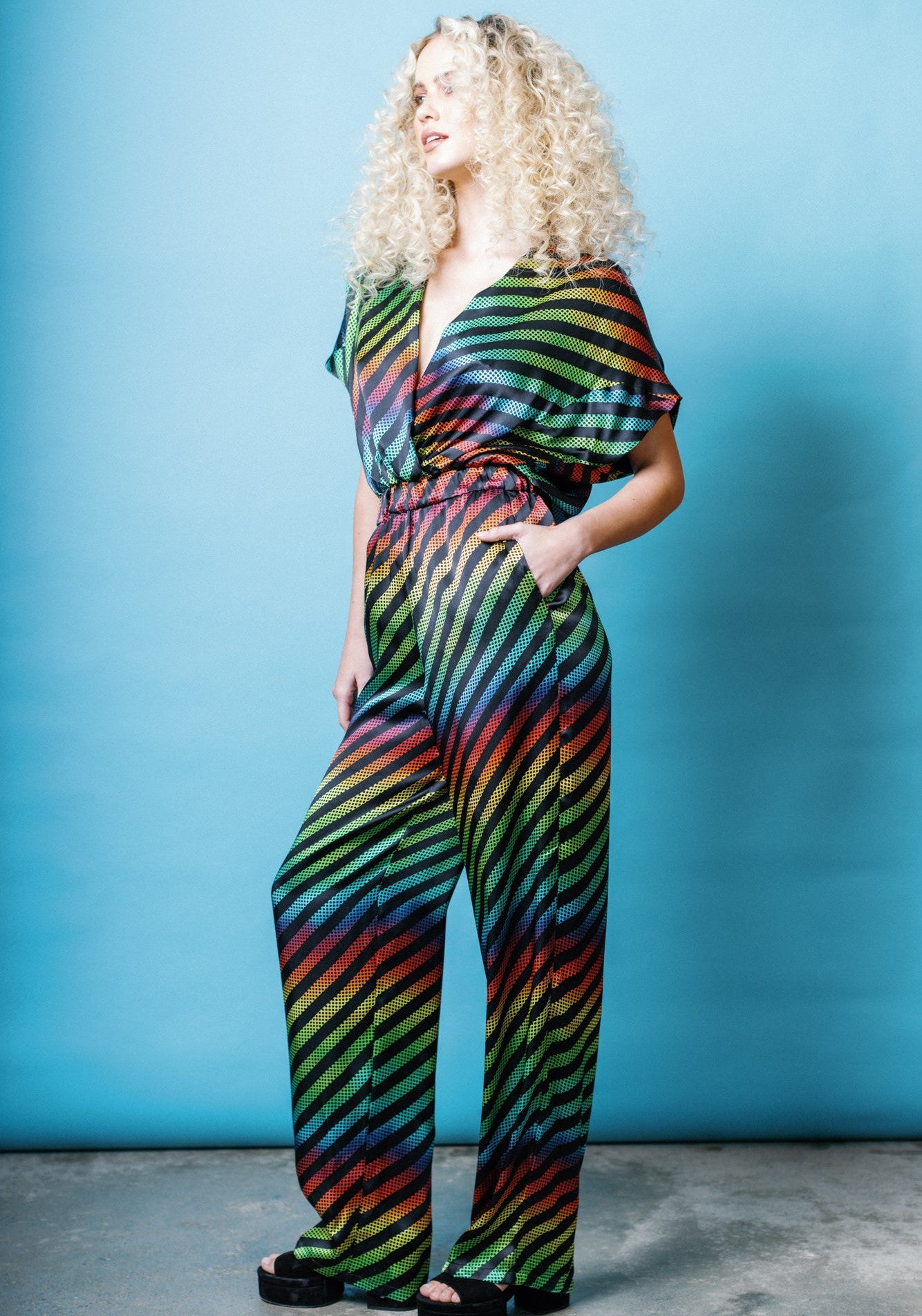 Silk Luxe Jumpsuit in Disco