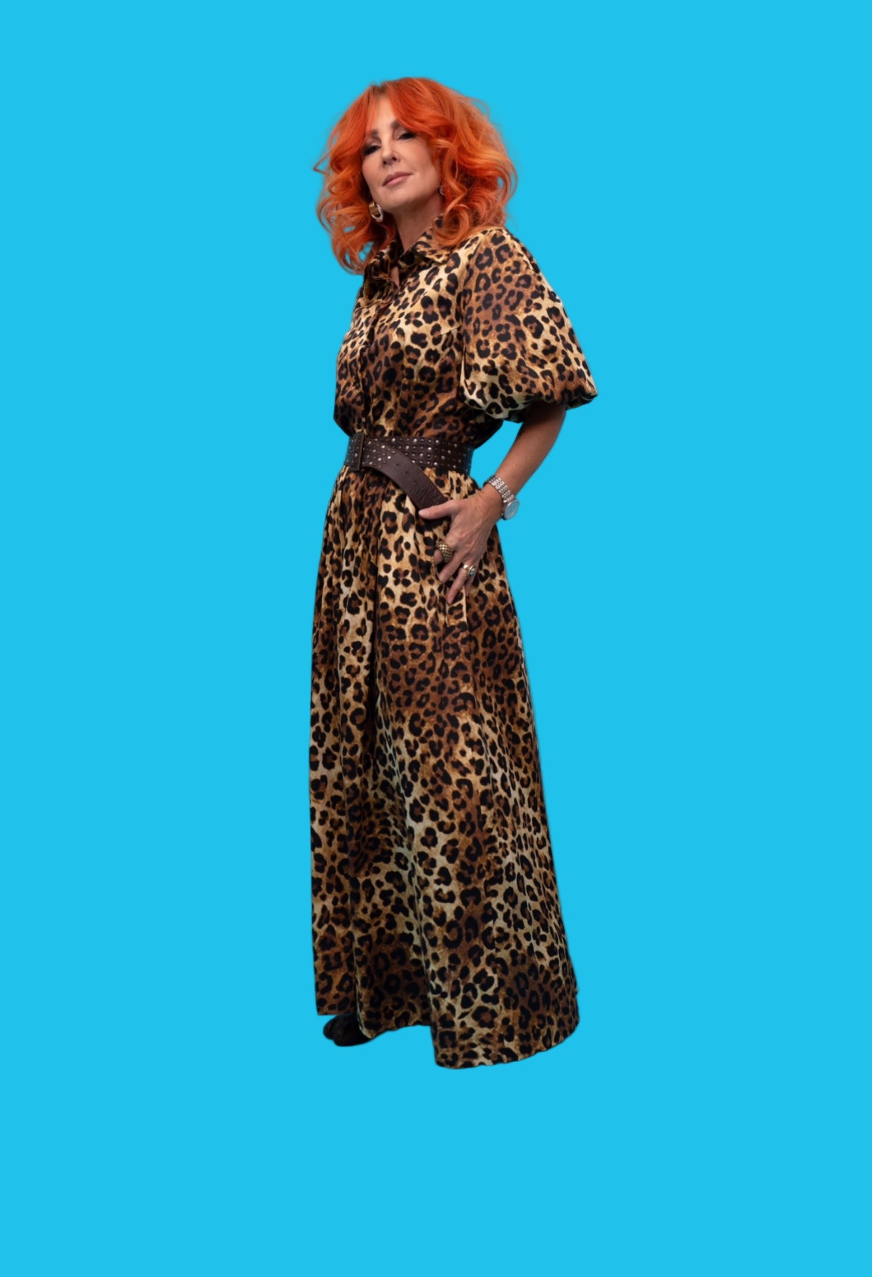 Dolly Shirt in Bronze Leopard