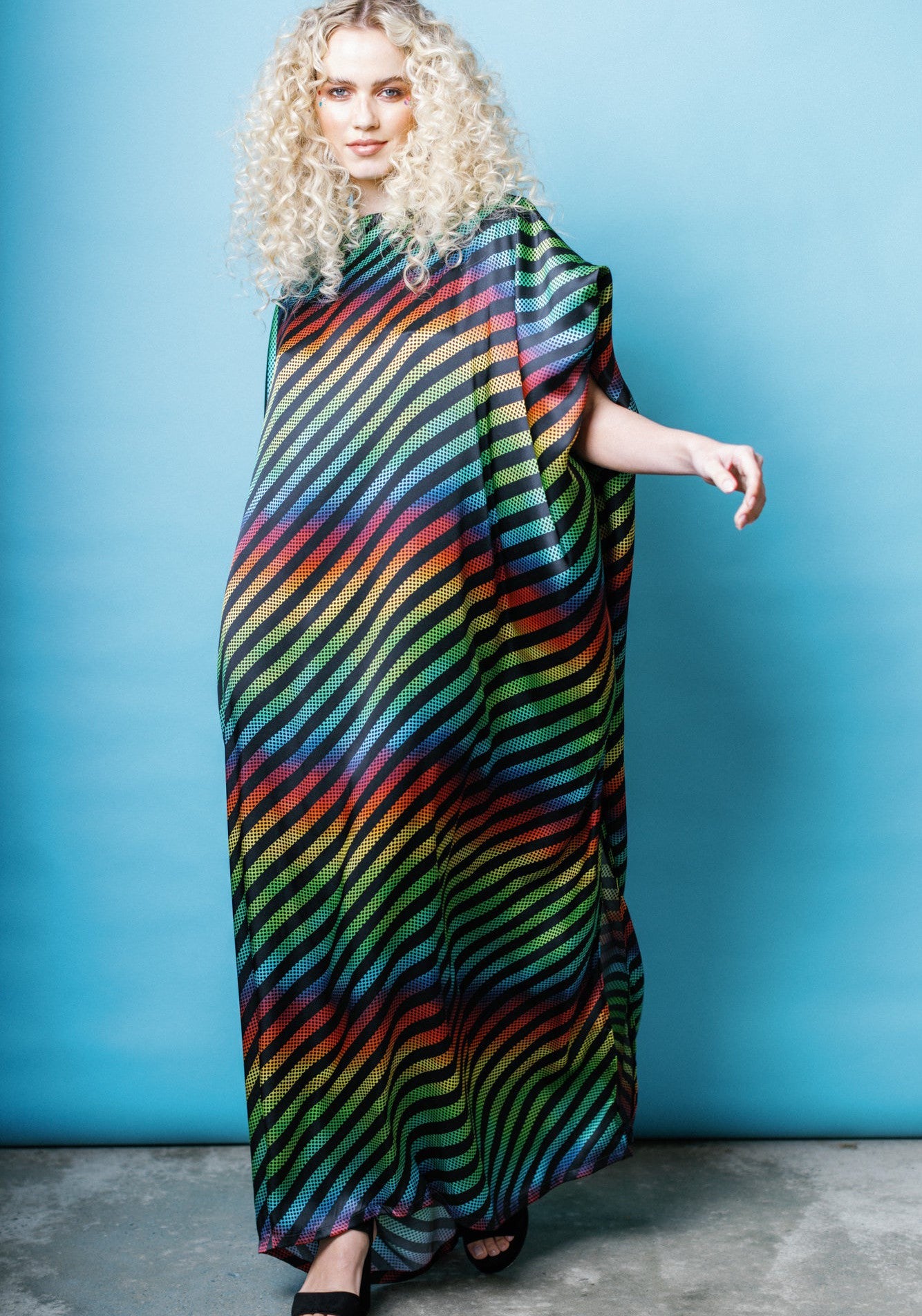 Silk Kaftan in Disco