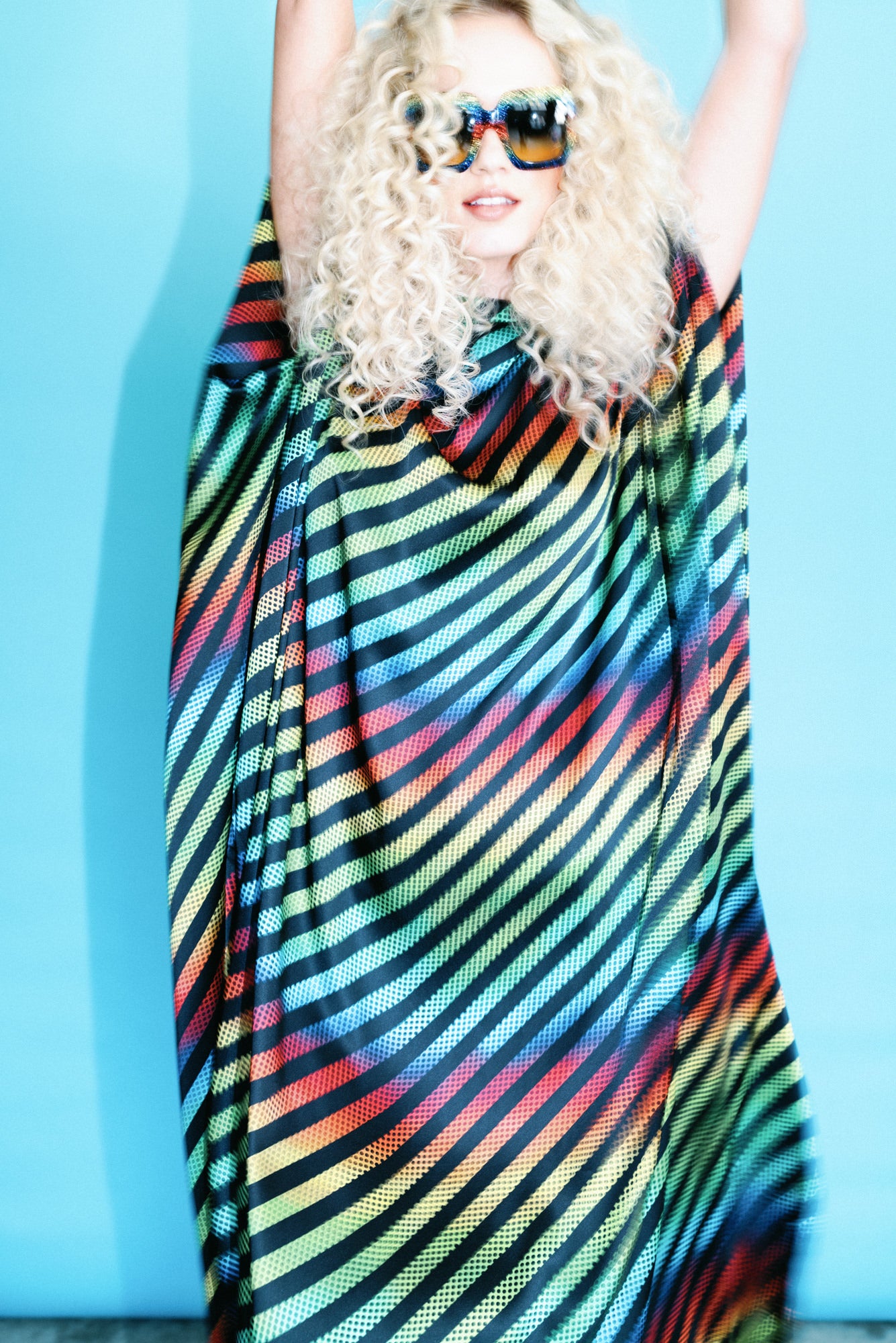 Manta Ray Dress in Disco Silk