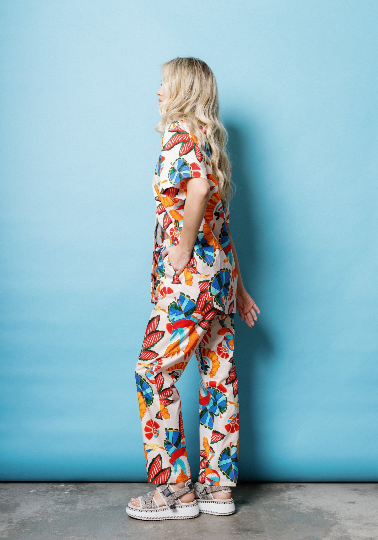 Lounge Pant in Natural Toucan