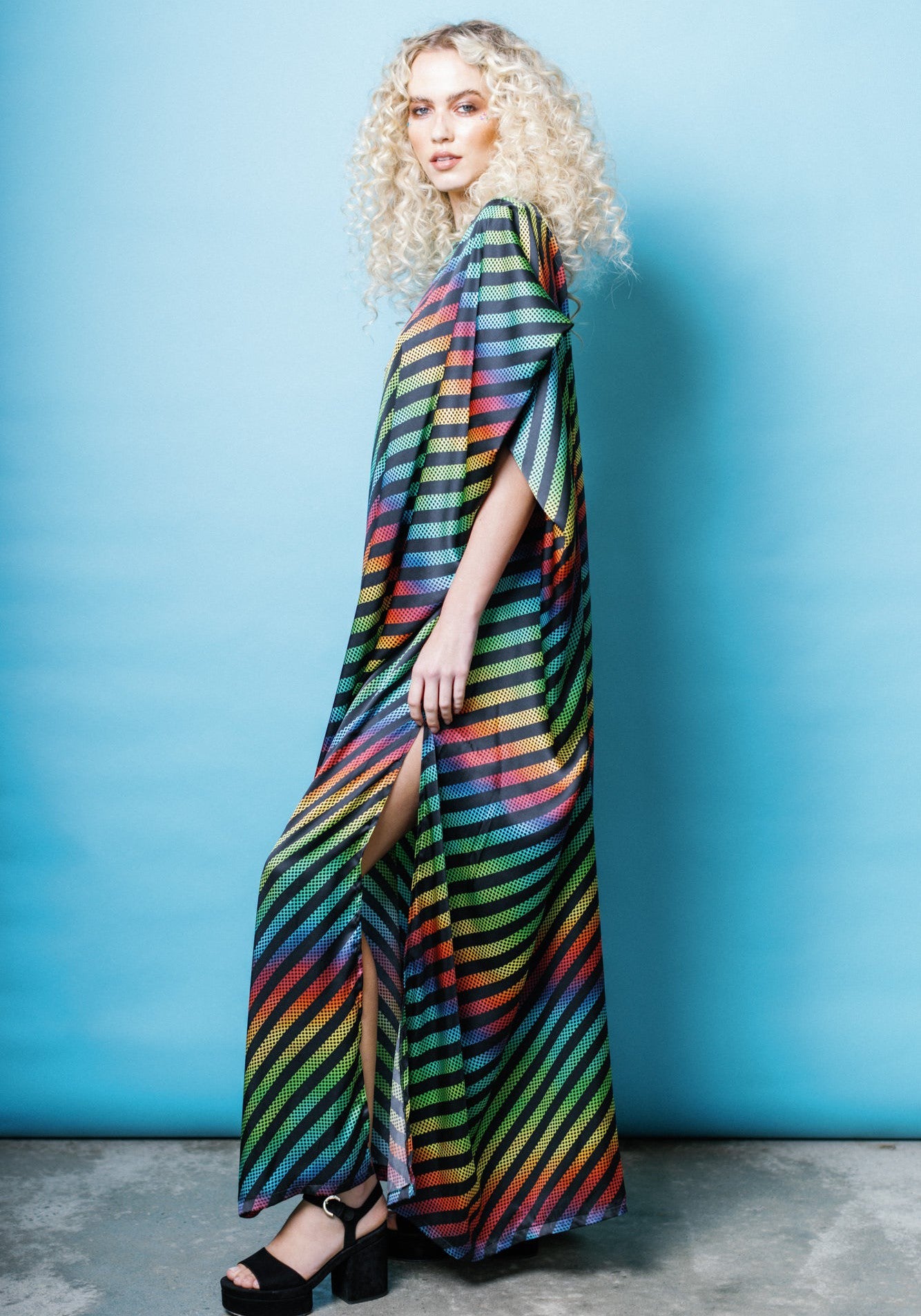 Silk Kaftan in Disco