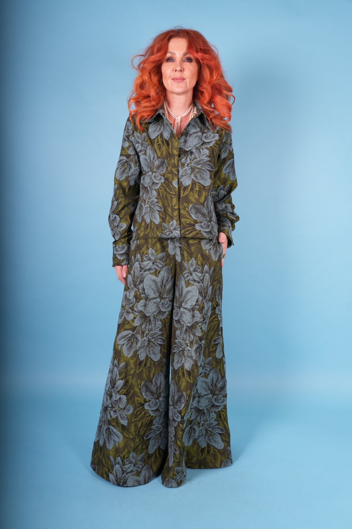 Shacket in Italian Floral Brocade