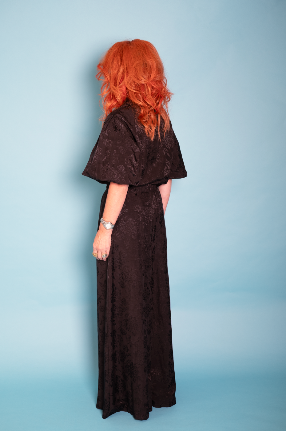 Culottes in Rosa Jacquard Black