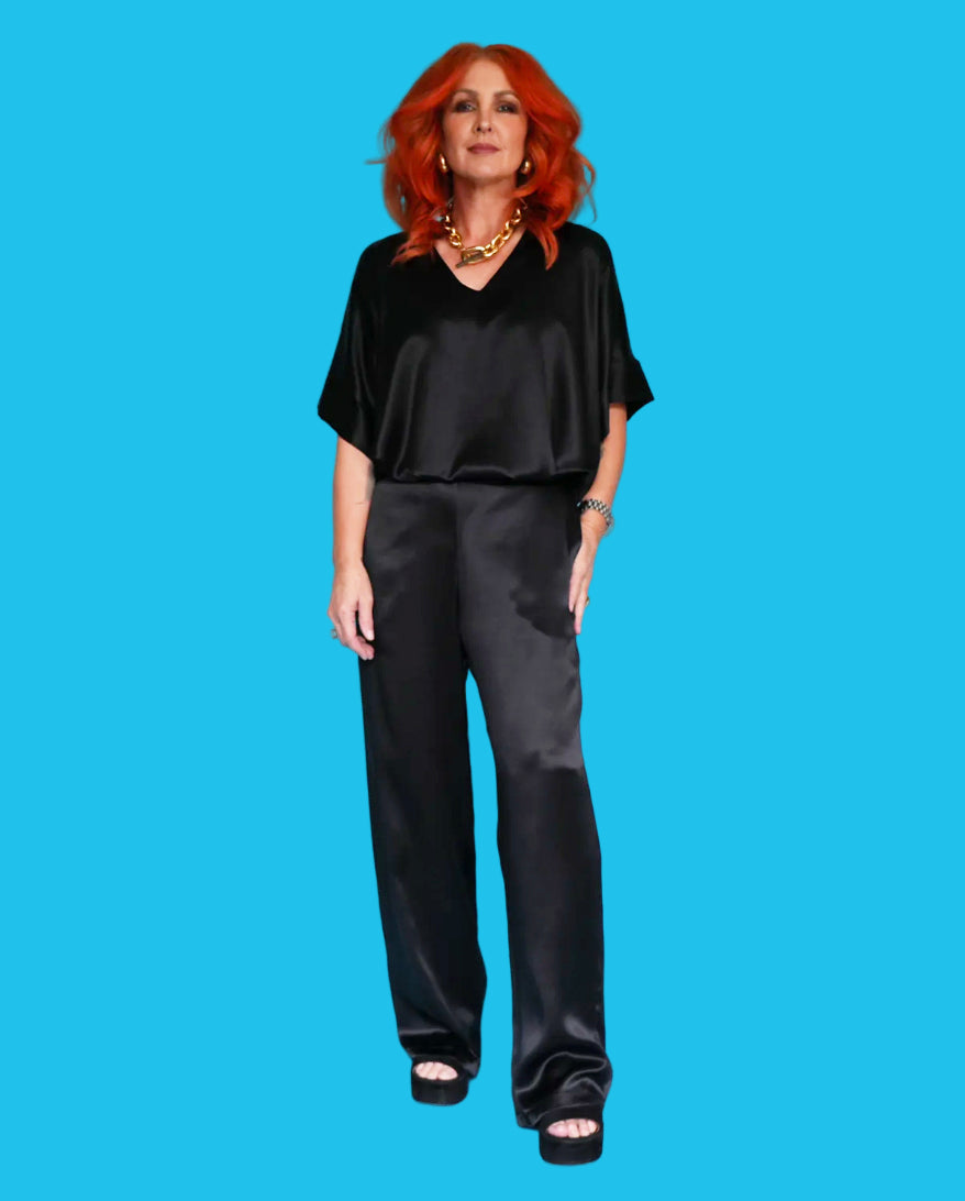 Silk Classic Pant in Black LAST ONE