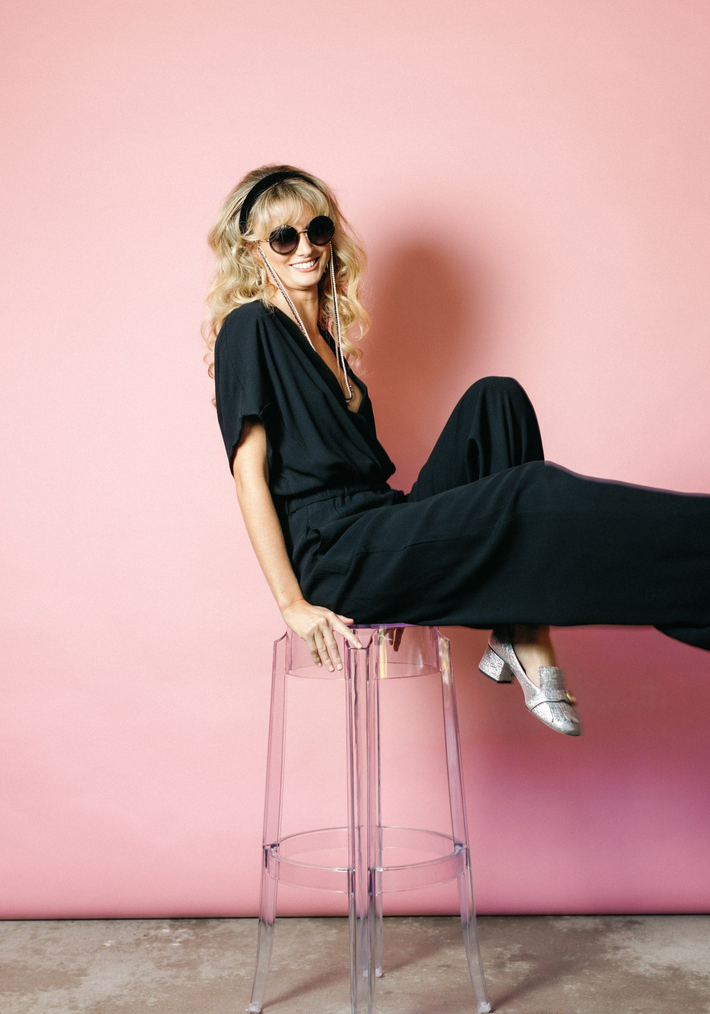 Luxe Jumpsuit in Black Crepe