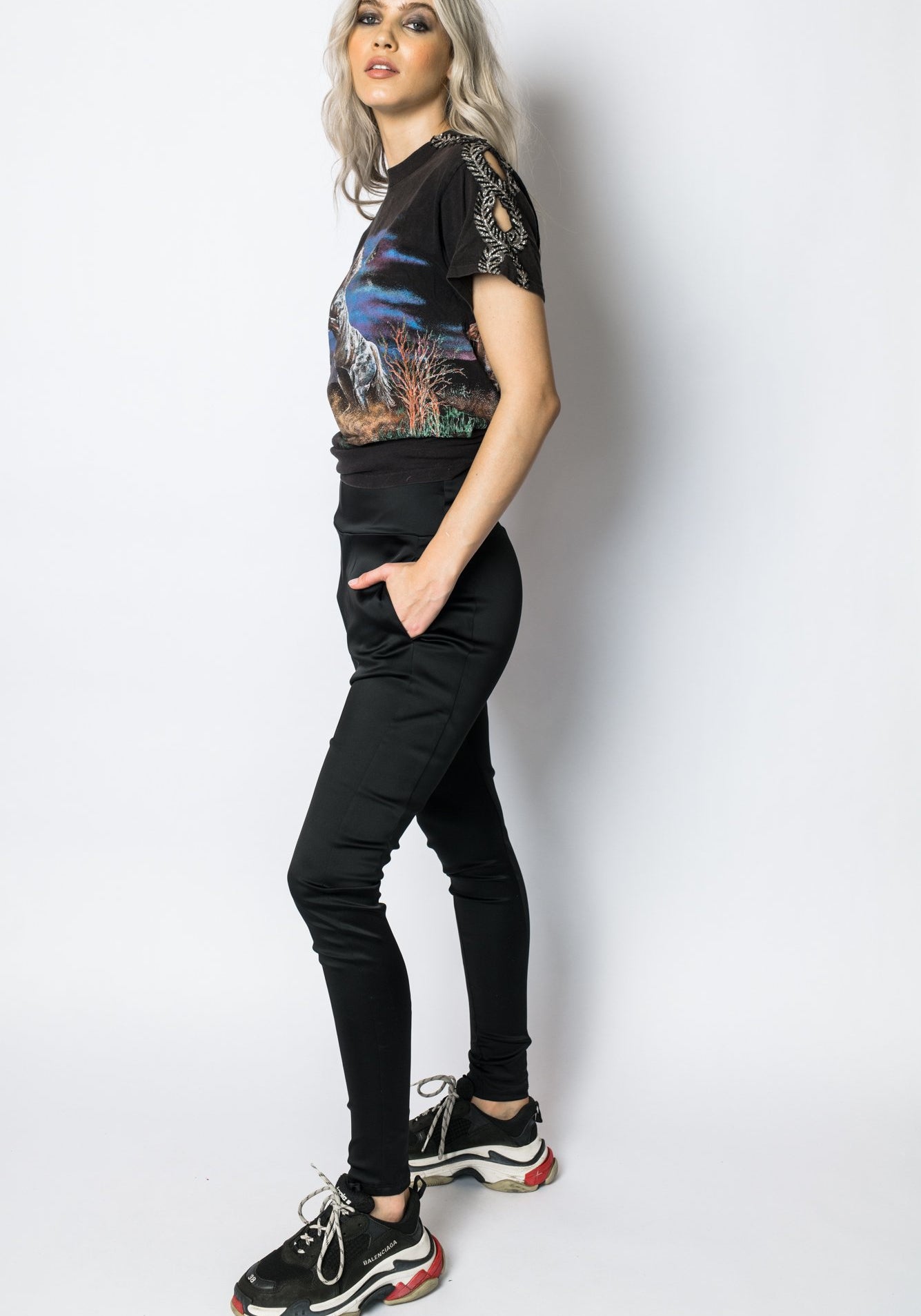 Luxe Highrise Trainer Black