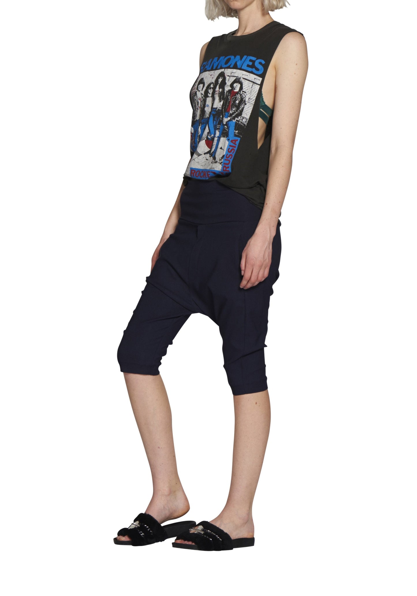 Twill Highrise Short Navy