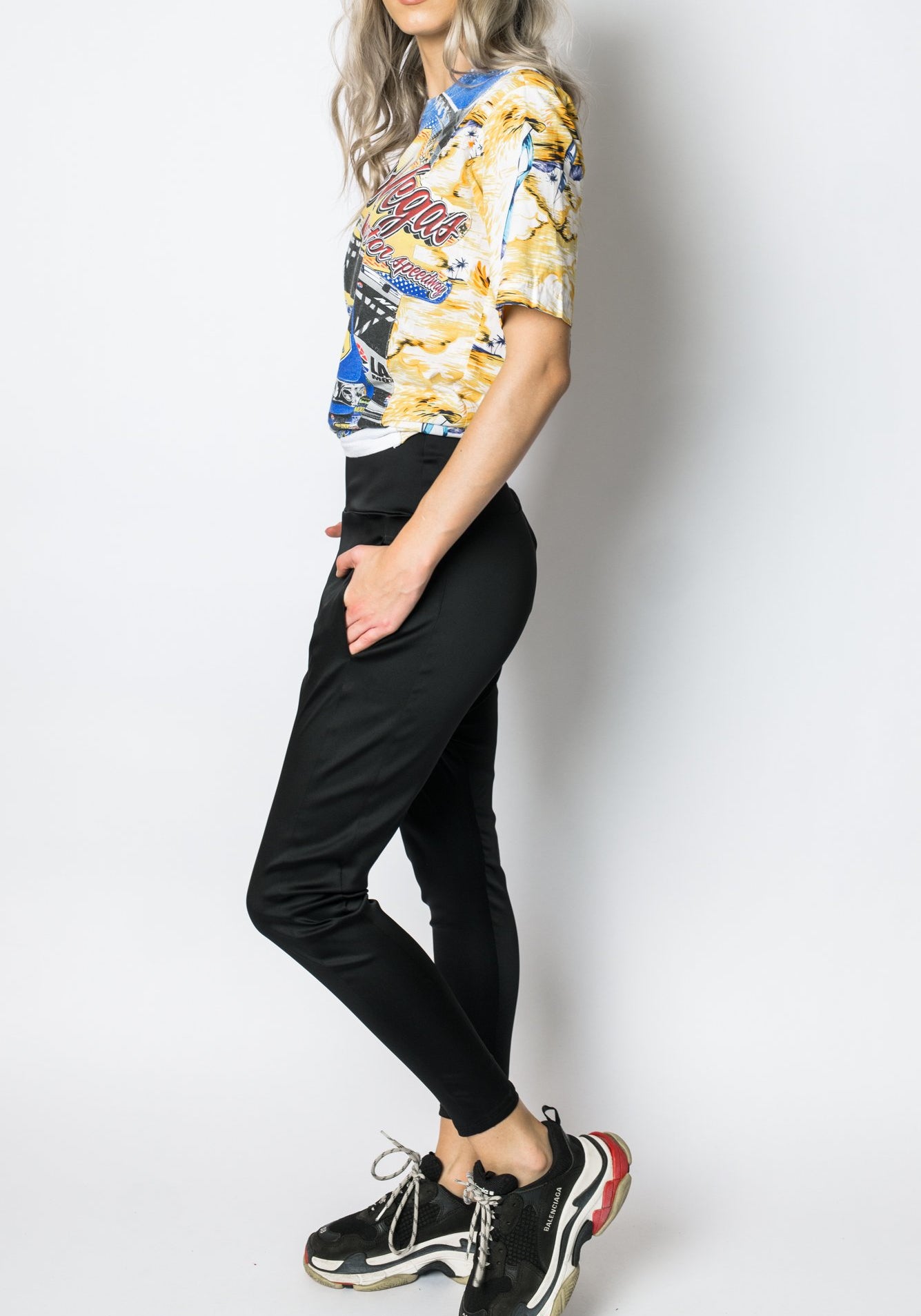 Luxe Highrise Cropped Pant Black