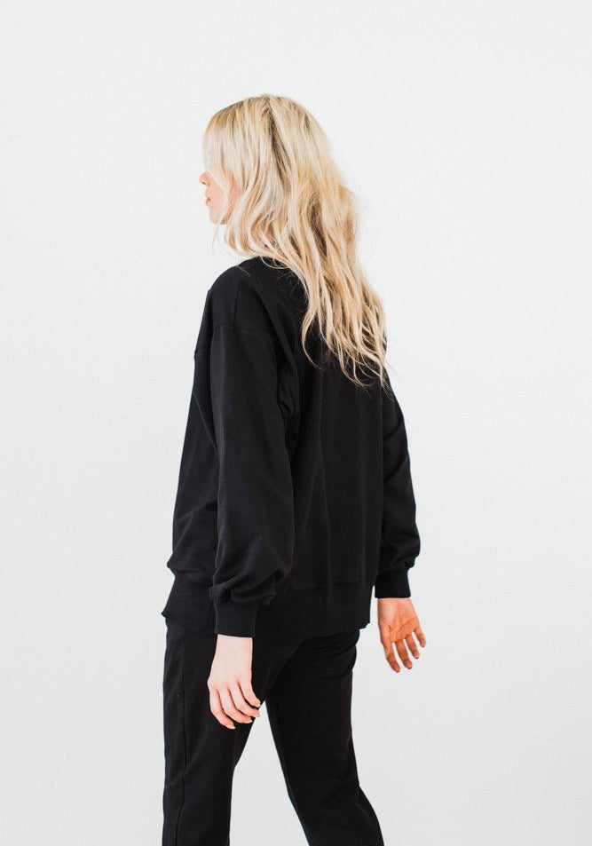 Olympia Sweat Top Black