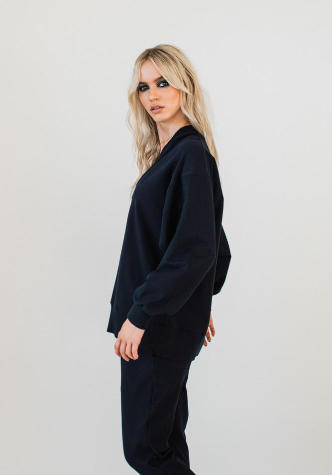 Olympia V-neck Sweat Top Navy