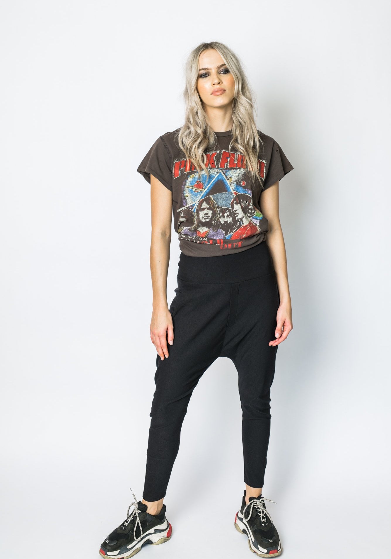 Twill Highrise Cropped Pant Black