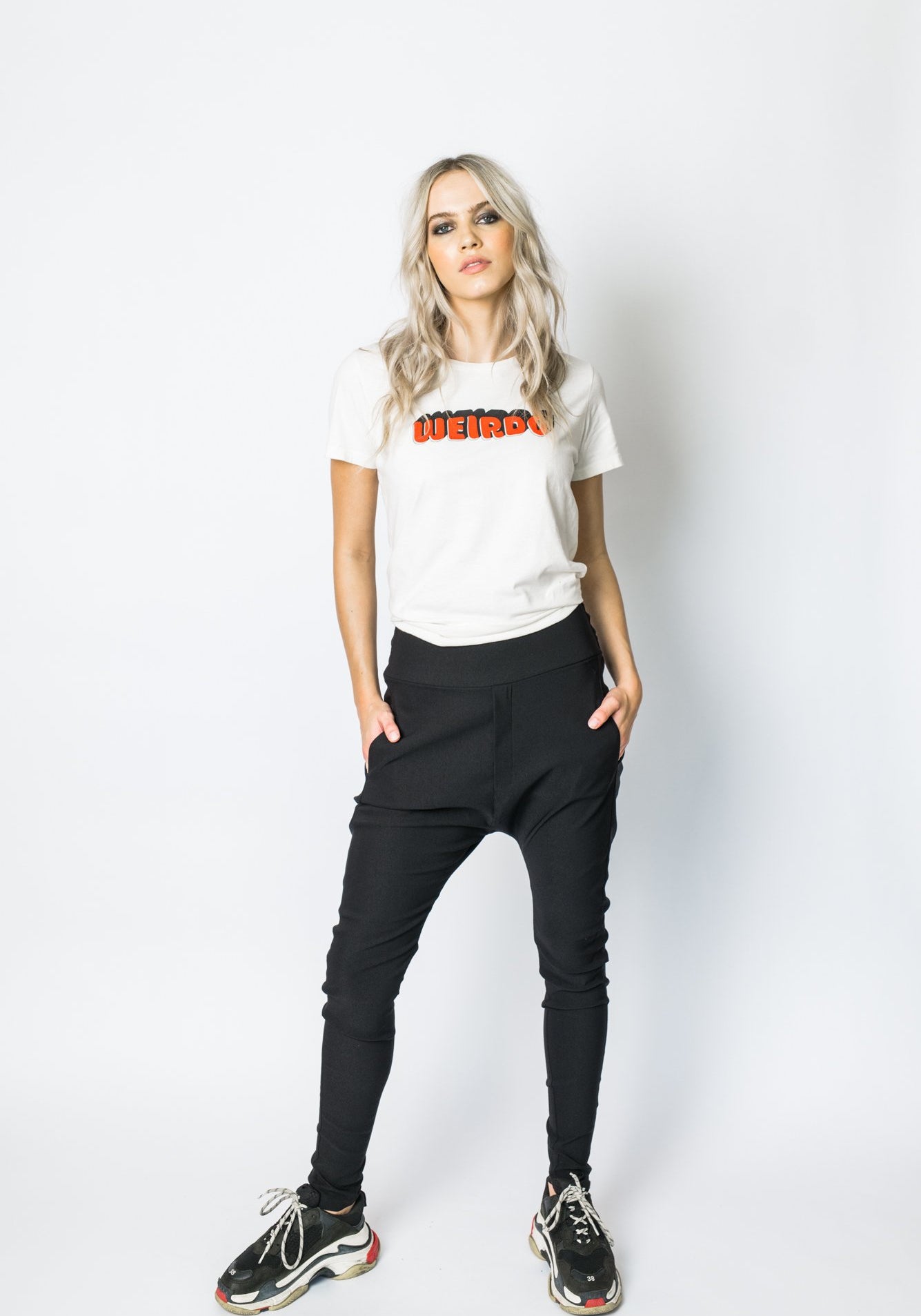 Twill Highrise Trainer Black