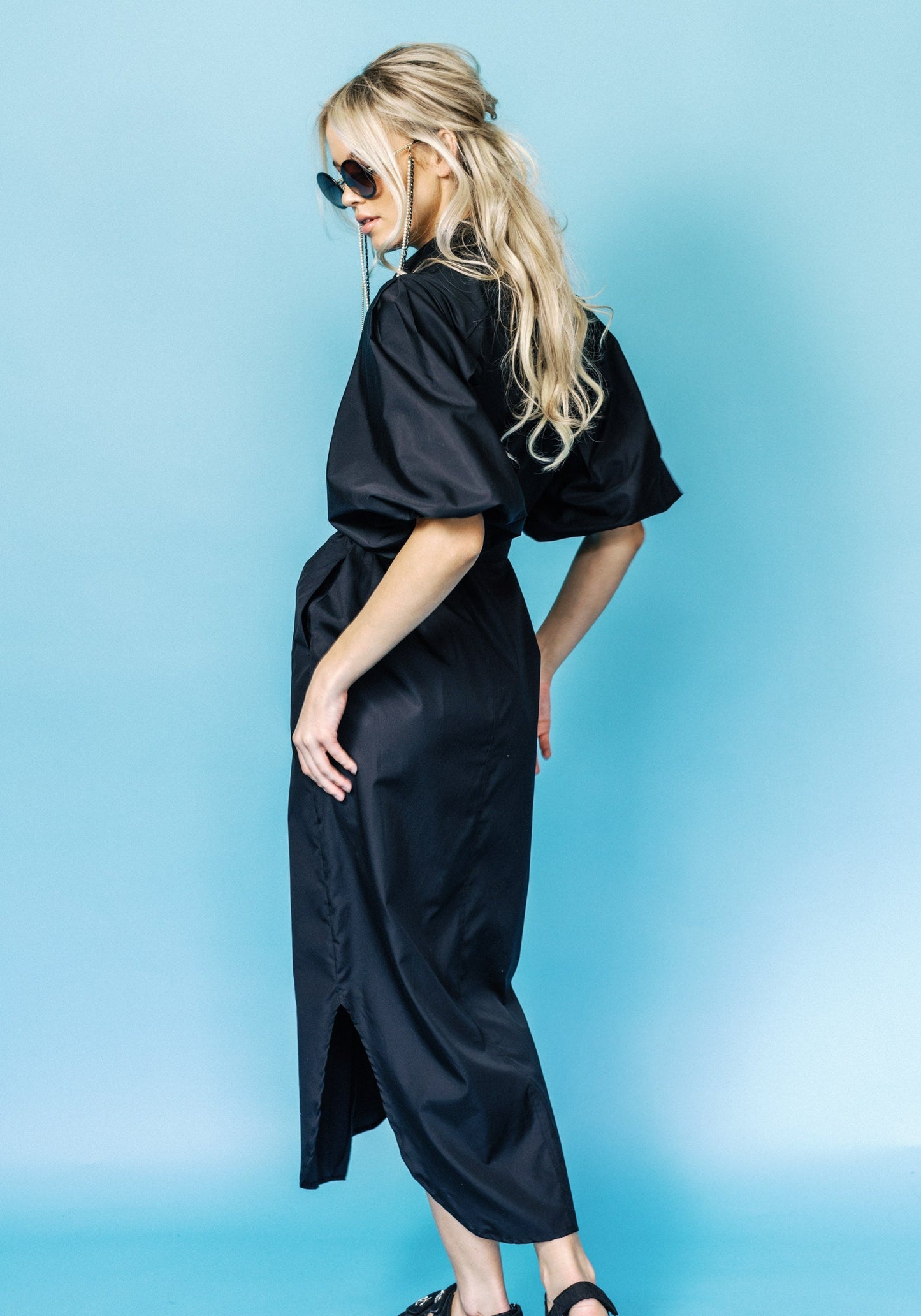 Dolly Shirtdress in Black