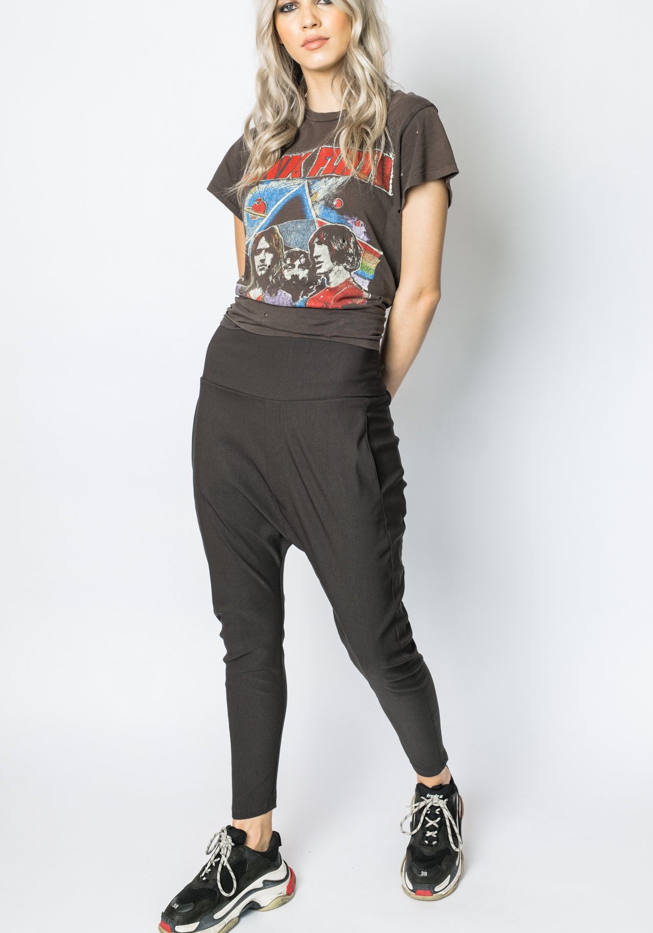 Twill Highrise Cropped Pant Khaki