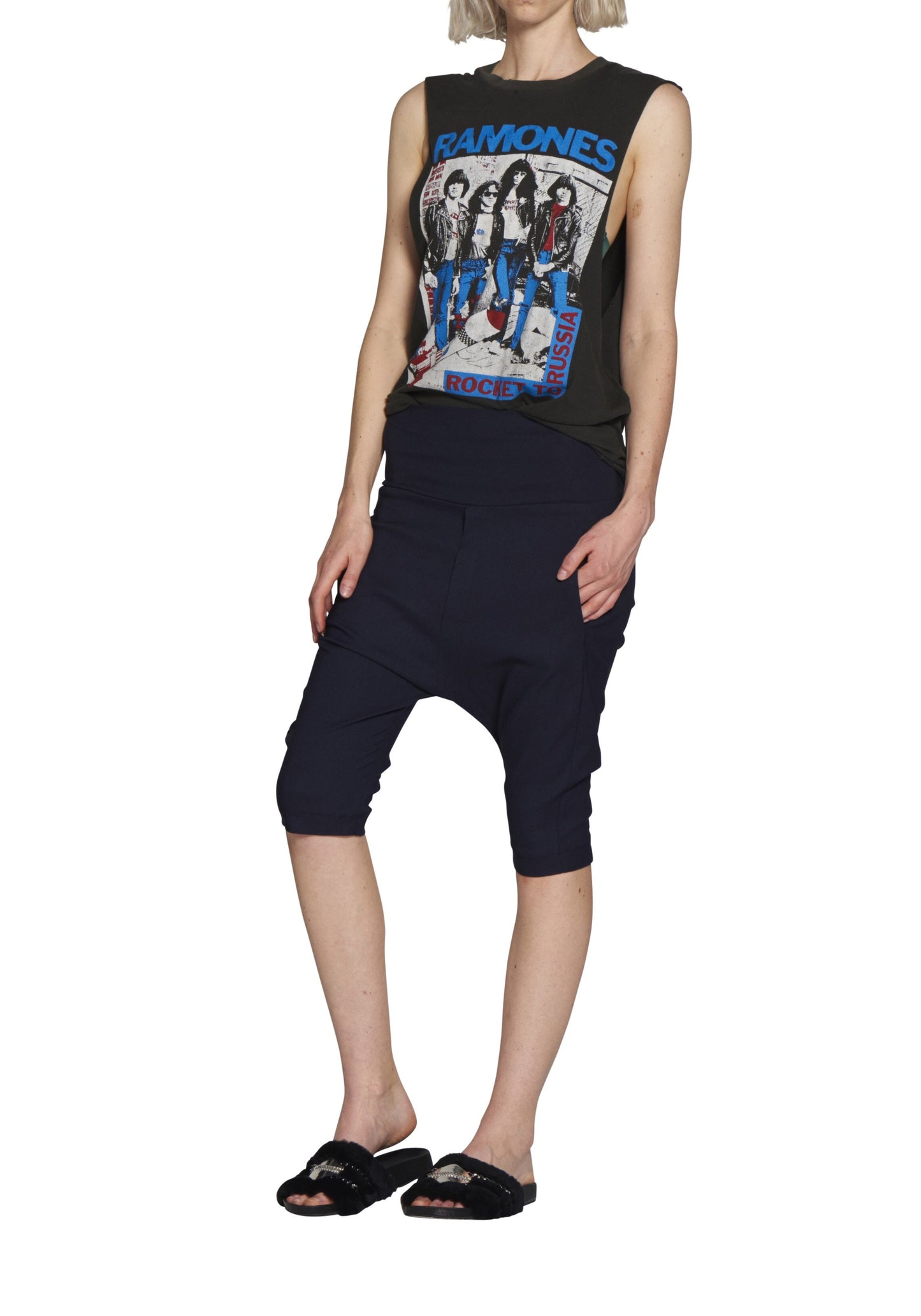 Twill Highrise Short Navy