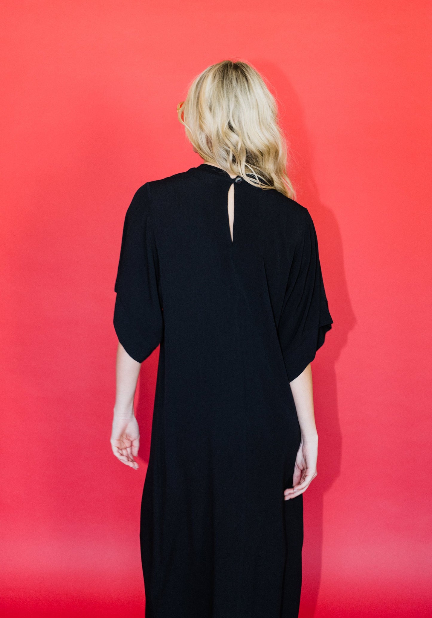 Kimono Sleeve Dress in Black