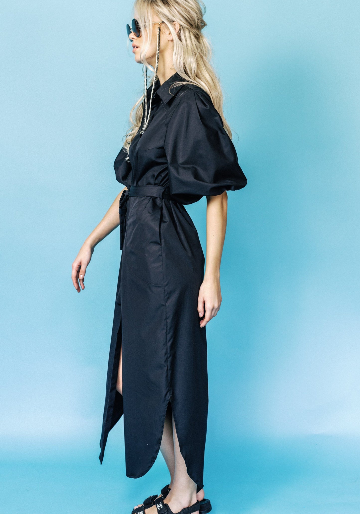 Dolly Shirtdress in Black