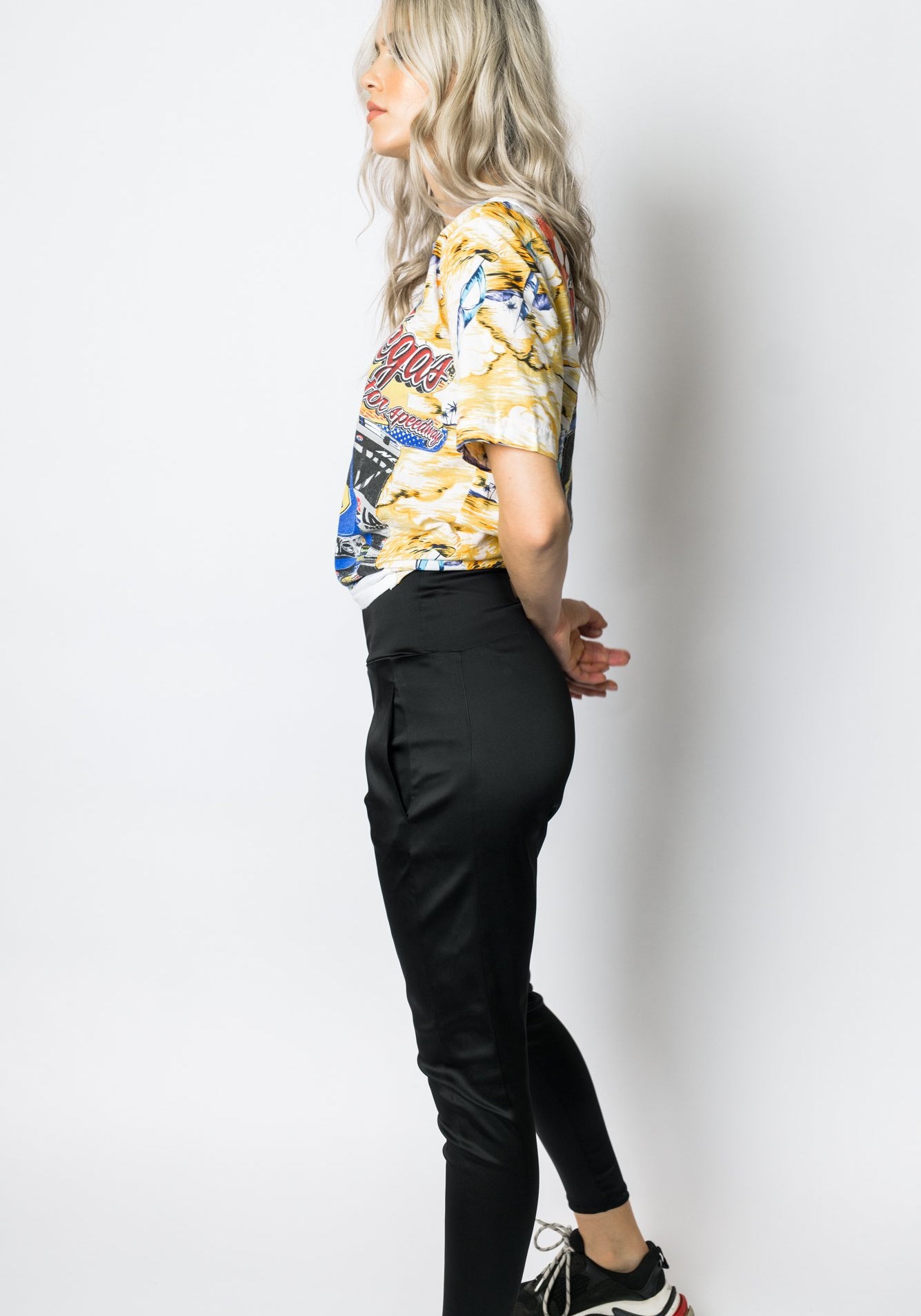 Luxe Highrise Cropped Pant Black