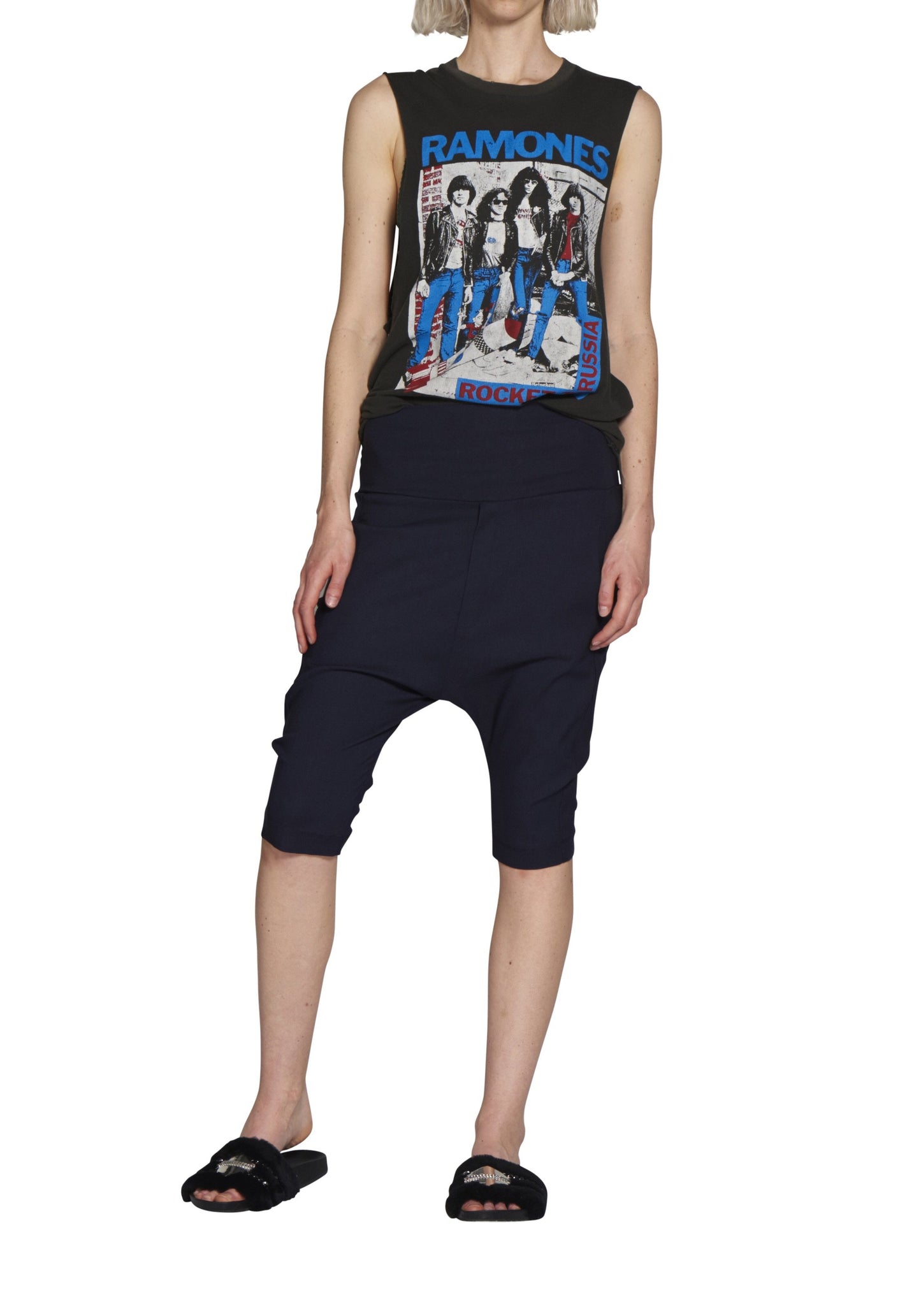 Twill Highrise Short Navy