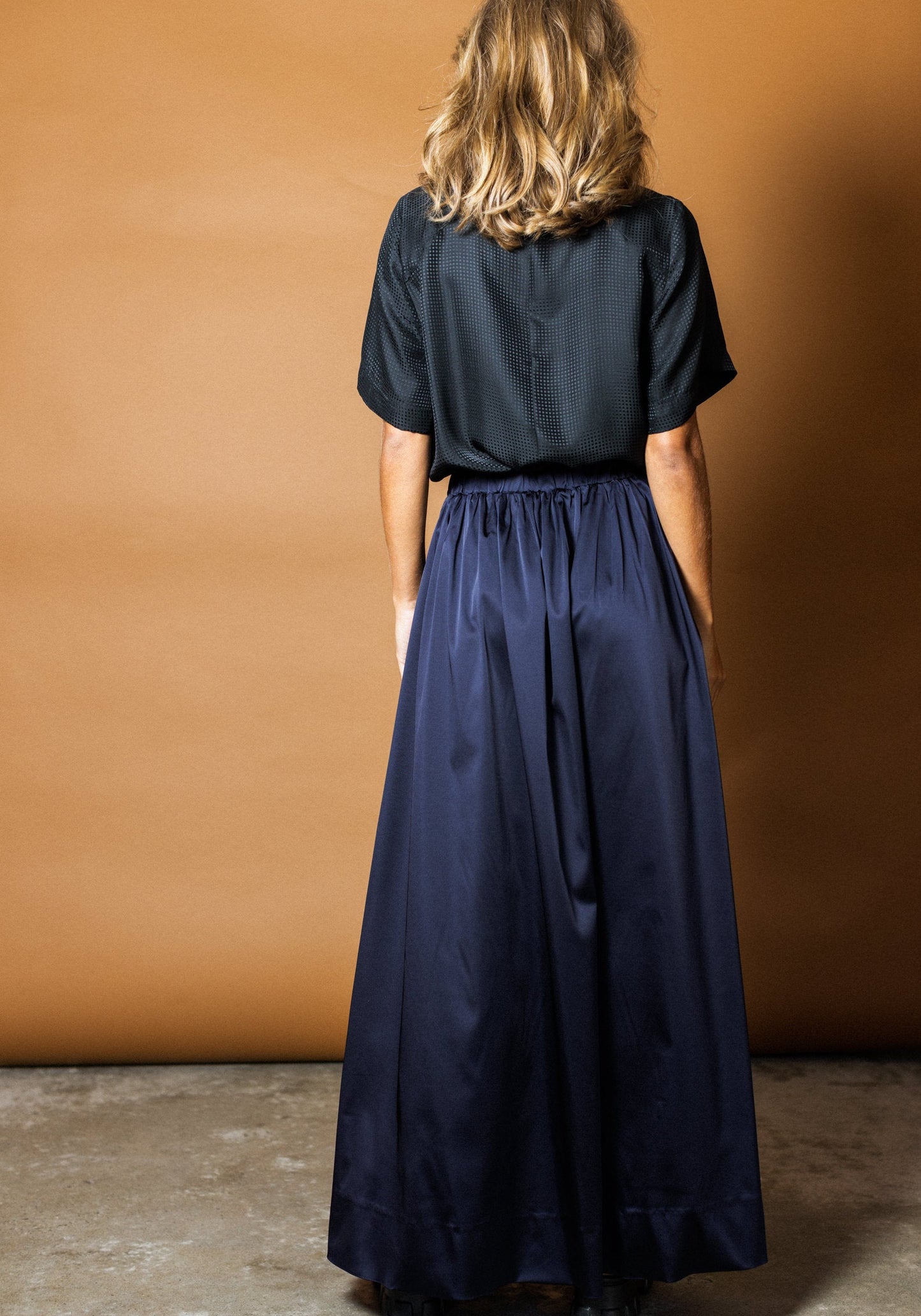 Luxe Maxi Skirt in Navy