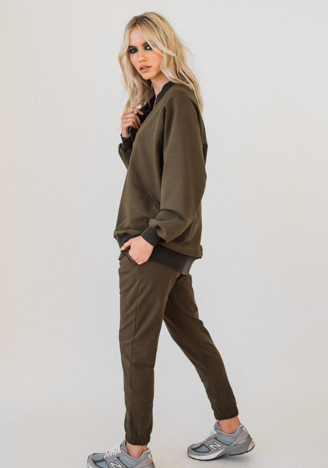 Olympia Sweat Pants Khaki