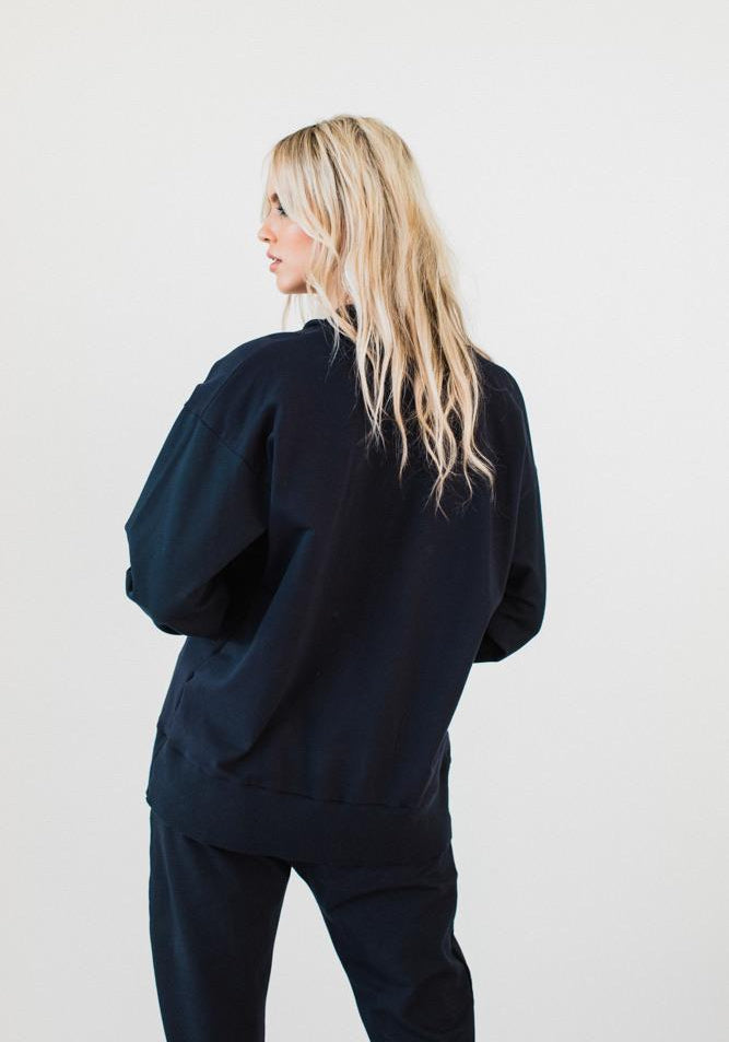 Olympia Sweat Top Navy