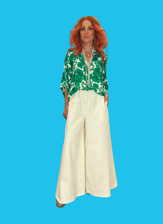 Classic Box Shirt in Emerald Bloom