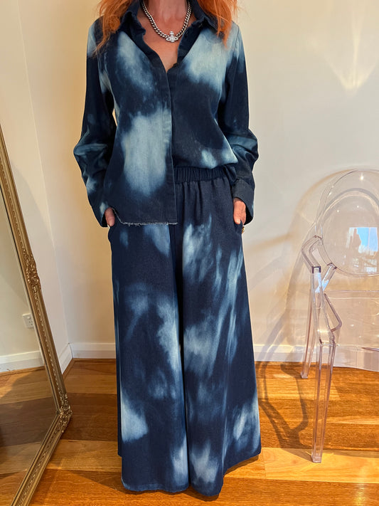 Culottes in Blue Cloud