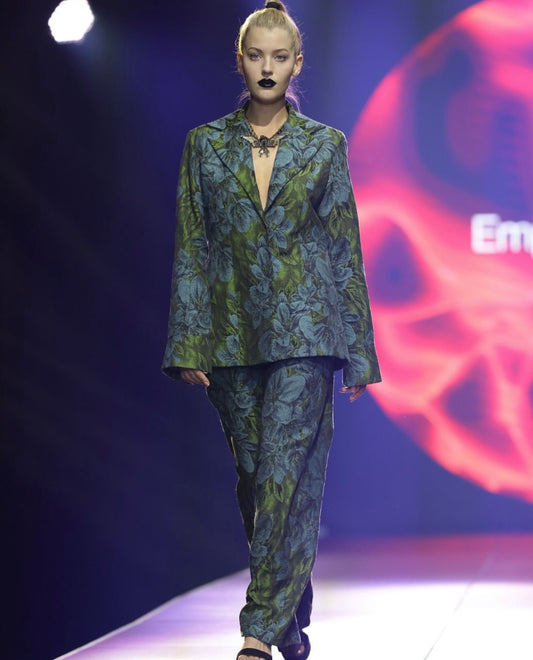 Classic Blazer in Italian Floral Brocade