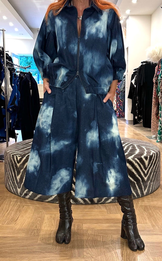 Midi Culotte in Blue Cloud