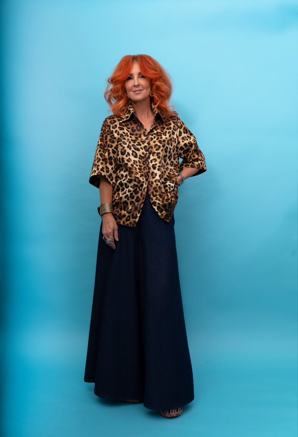 Classic Shirt in Bronze Leopard