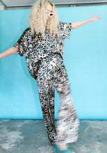 Load image into Gallery viewer, PRE ORDER Silk Pant in Turquoise Leopard