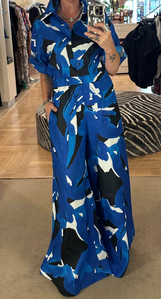 Culottes in Italian Azure Linen