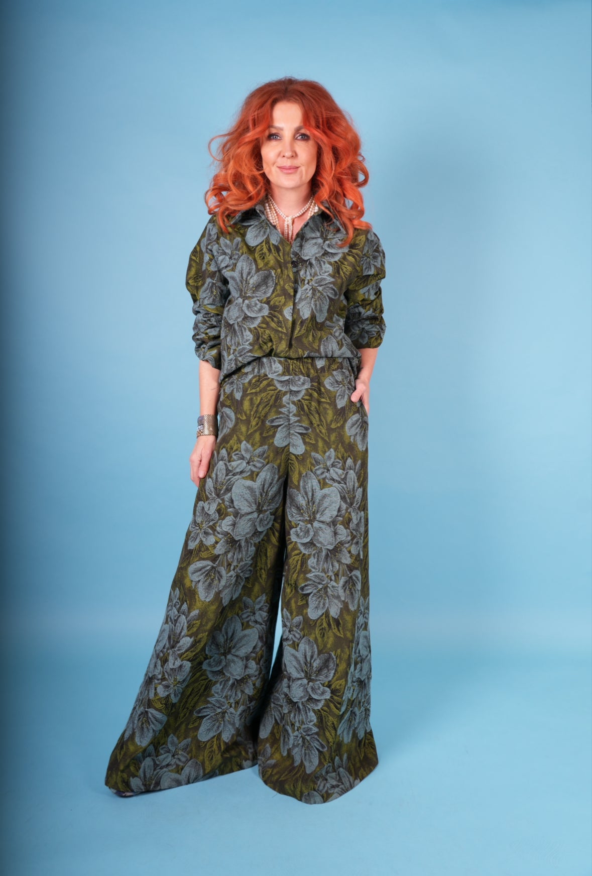 Shacket in Italian Floral Brocade