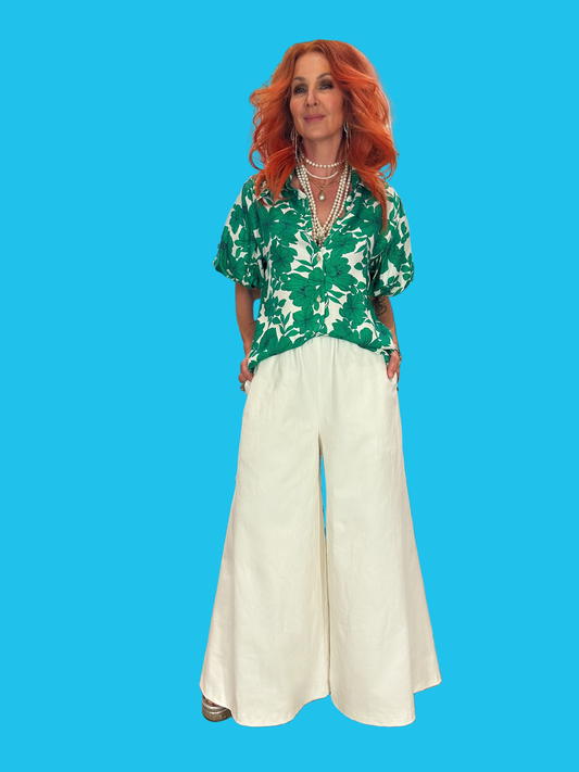 Dolly Box Shirt in Emerald Bloom