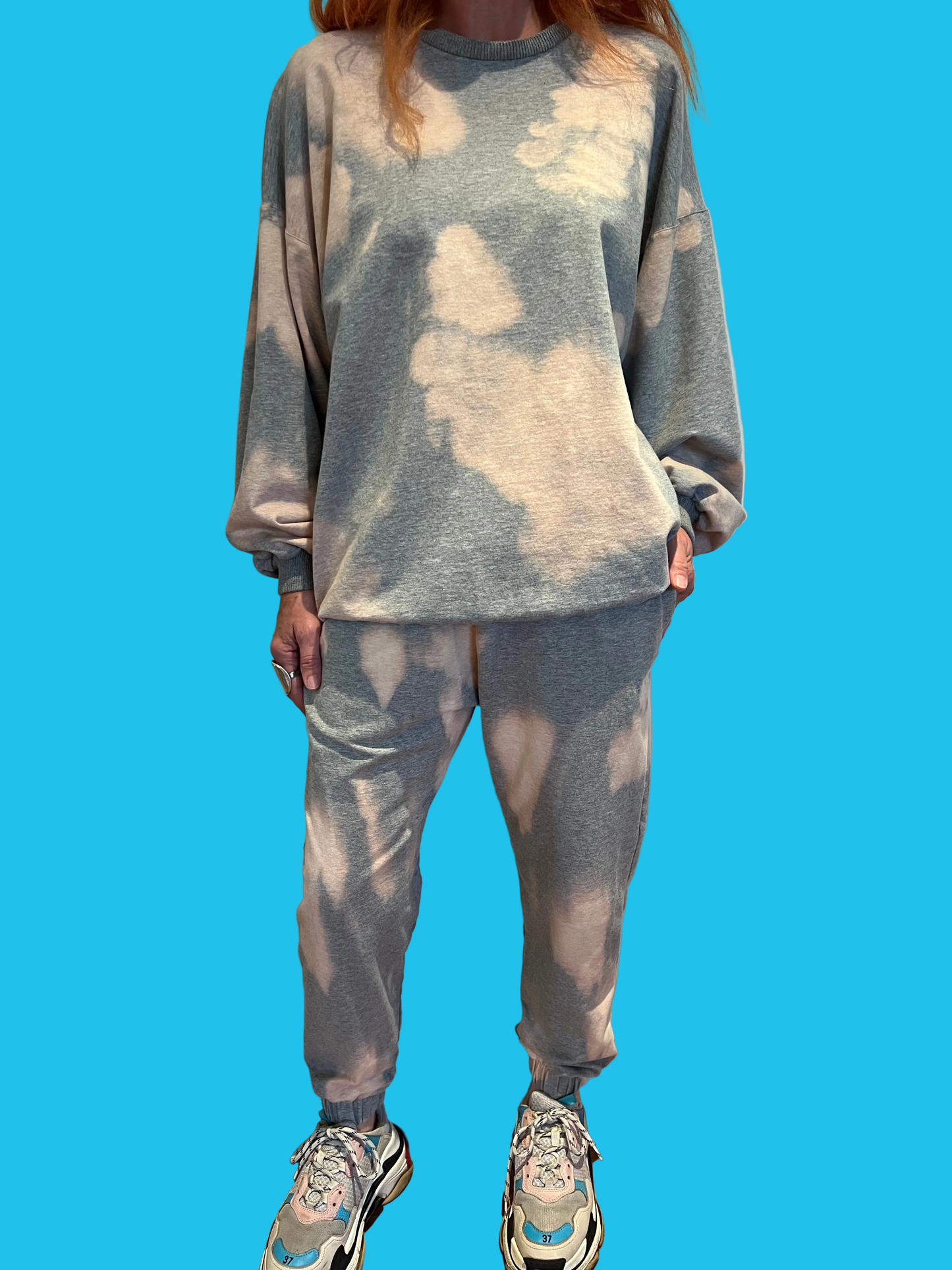 Sweat Pants in Peach Cloud