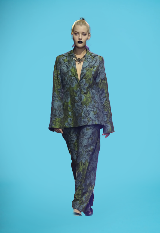Classic Blazer in Italian Floral Brocade