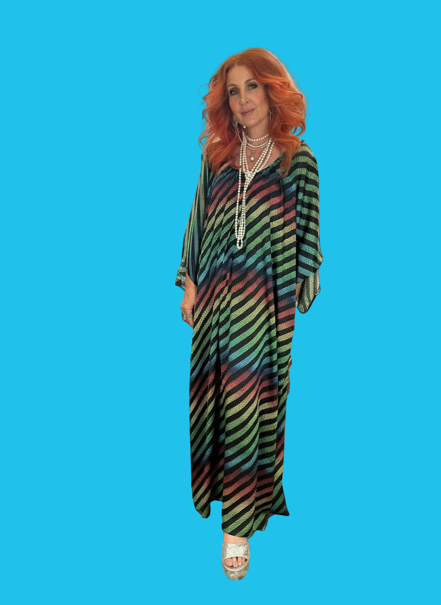 Manta Ray Dress in Disco Silk